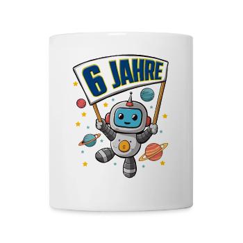 6. Geburtstag kleiner Raumfahrer Astronaut 6 Jahre - Tasse - Weiß - Vorne