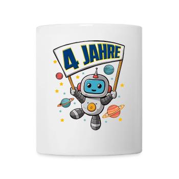 4. Geburtstag kleiner Raumfahrer Astronaut 4 Jahre - Tasse - Weiß - Vorne