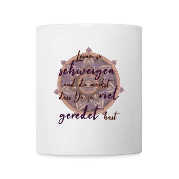 Learn to Be Silent – Spiritual Quote Design - Mug - white - Front