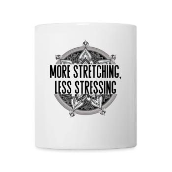 Plus d’étirements, moins de stress – Yoga Design - Mug blanc - blanc - Devant