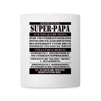 Super Papa – Description du poste avec humour - Mug blanc - blanc - Devant