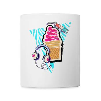 music and gelato ice cream - Mug - white - Front