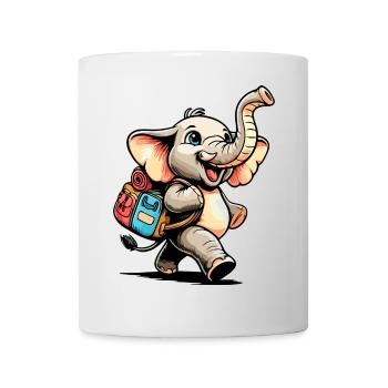 Tiny Trekker : Le Jolly Elephant - Mug blanc - blanc - Devant