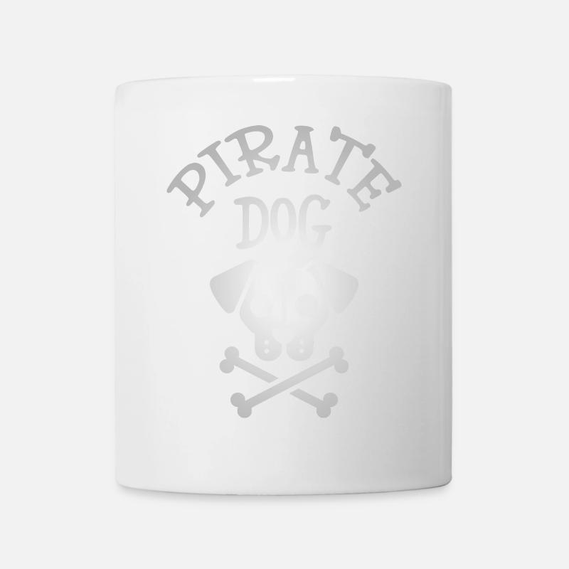 Piratenhund Schädel - Tasse - Weiß