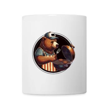 Master of the Grill – GrillBär Papa Grillmeister - Tasse - Weiß - Vorne