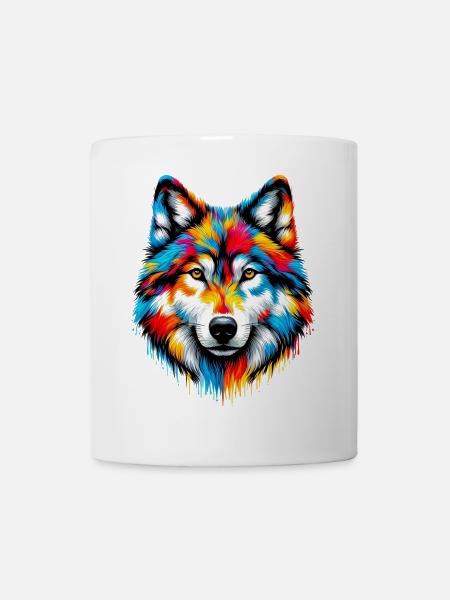 Wolf - Tasse - Weiß