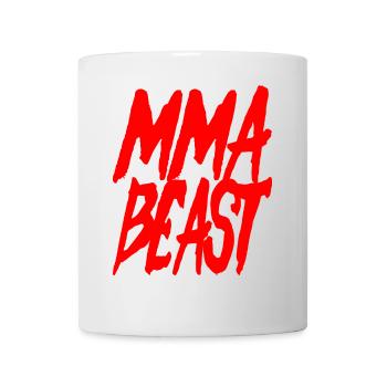 Cooles MMA-Biest-Design - MMA-Kämpfer - Tasse - Weiß - Vorne