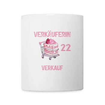 22 Geburtstag Verkäuferin Einzelhandel Spruch - Tasse - Weiß - Vorne