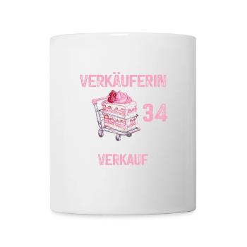 Verkäuferin 34 Geburtstag Verkauf Beruf 34 Jahre - Tasse - Weiß - Vorne
