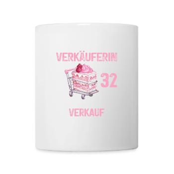 32 Geburtstag Verkäuferin Verkauf 32 Jahre Spruch - Tasse - Weiß - Vorne