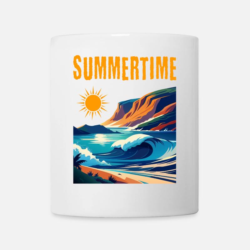 Summertime - beautiful summer design - Mug - white
