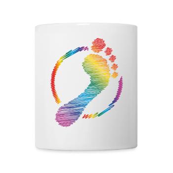 rainbow footprint rainbow footprint - Mug - white - Front