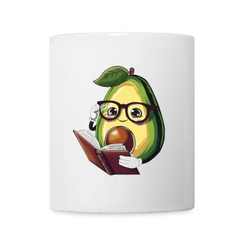 Avocado Reads a Book – Bookworm - Mug - white - Front