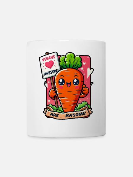 Carotte Végétalienne - Mug blanc - blanc