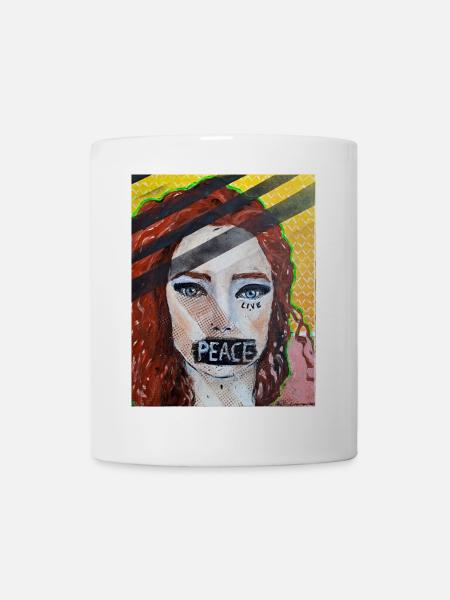 Live PEACE - Tasse - Weiß