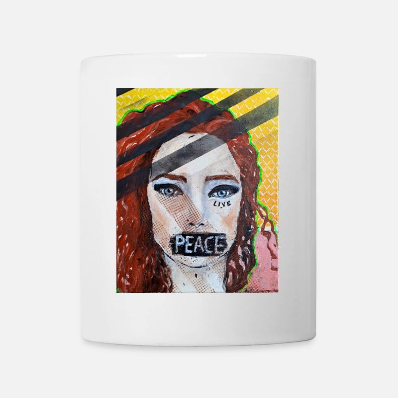 Live PEACE - Tasse - Weiß