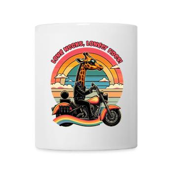 GIRAFFE RIDER: LONG NECKS LONGER RIDES - Mug - white - Front