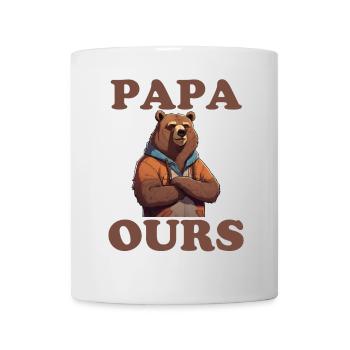 Papa Ours grognon fête des pères - Mug blanc - blanc - Devant