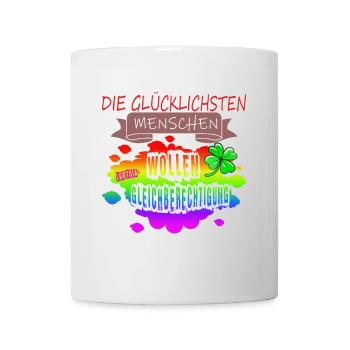 LGBTQ Trans Homosexuell Lesbisch Ehe für alle Bi - Tasse - Weiß - Vorne