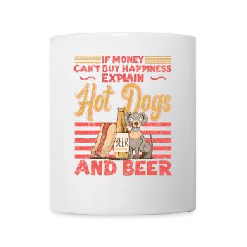 Hot Dog Adult Bière Vintage Si - Mug blanc - blanc - Devant