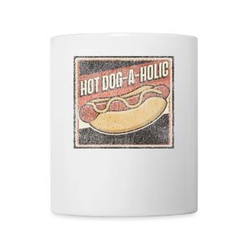 Hot Dog Adulte Vintage Chaud - Mug blanc - blanc - Devant