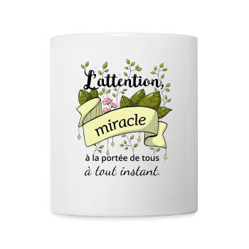 Citation illustrée : l'attention - Mug blanc - blanc - Devant