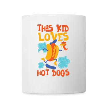 Hot-dog adulte enfant que cet enfant aime - Mug blanc - blanc - Devant