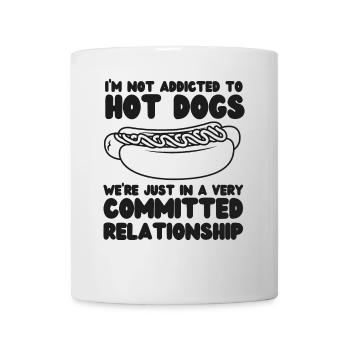 Hot Dog Adult I'm Not Addicted To - Tasse - Weiß - Vorne