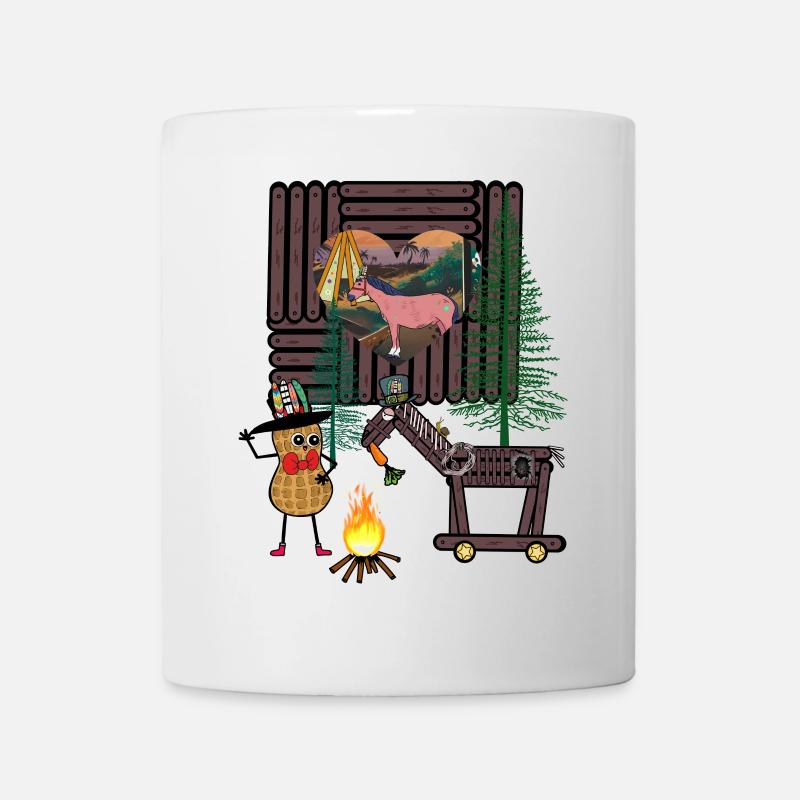 Wilder Westen Erdnuss Western Pferd Pferde - Tasse - Weiß