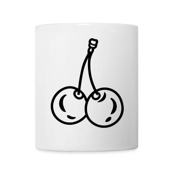 Kirsche - Tasse - Weiß - Vorne