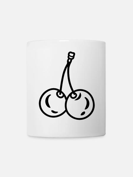 Kirsche - Tasse - Weiß