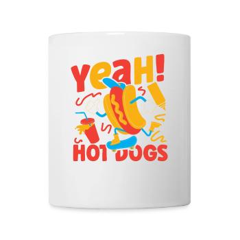 Hot Dog Adult Yeah! Hot Dogs - Tasse - Weiß - Vorne