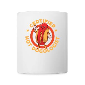 Hot-dog adulte certifié chaud - Mug blanc - blanc - Devant
