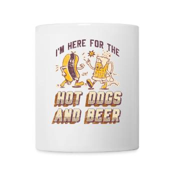 Hot Dog Adult Beer Vintage Je suis - Mug blanc - blanc - Devant