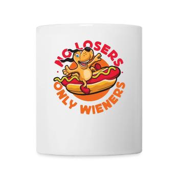 Hot Dog Jeu de mots pour adultes Pas de perdants seulement - Mug blanc - blanc - Devant