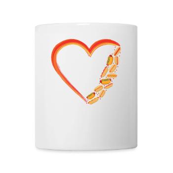 Hot Dog Adult Heart - Mug - white - Front