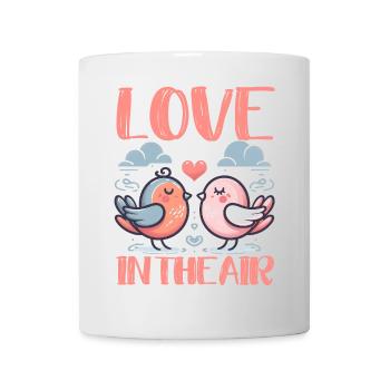 OISEAUX MIGNONS ROMANTIQUES : L’AMOUR DANS L’AIR - Mug blanc - blanc - Devant