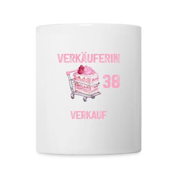 38 Geburtstag Verkäuferin 38 Jahre Verkauf Spruch - Tasse - Weiß - Vorne