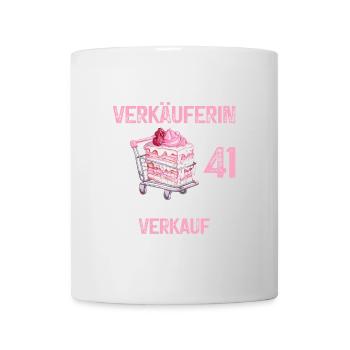 Verkäuferin 41 Geburtstag Beruf 41 Jahre Spruch - Tasse - Weiß - Vorne