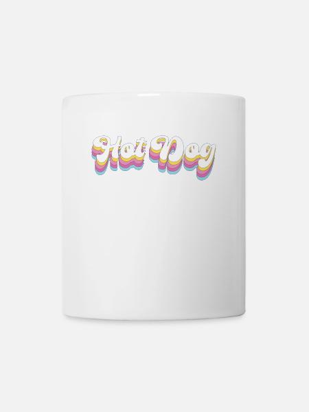 Hot Dog Adult Retro 80s 90s Hot - Mug - white