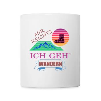 Natur Wandern Berge Gesundheit Glück Stiefel Luft - Tasse - Weiß - Vorne