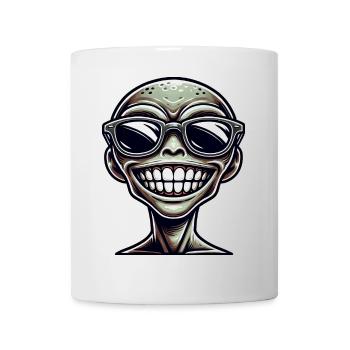Cool Alien Portrait with Sunglasses - Mug - white - Front