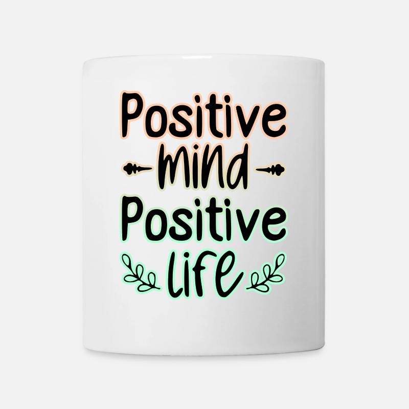 Mentalité Positif 🍀 - Mug blanc - blanc