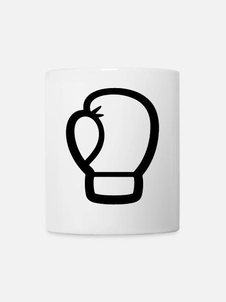 gant de boxe - Mug blanc - blanc