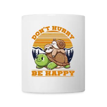 Turtle, Sloth & Snail Trio - Don’t Hurry Be Happy - Mug - white - Front