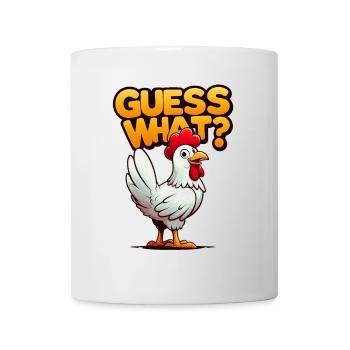 Funny Chicken, CHICKEN BUTT, GUESS WHAT? - Mug - white - Front