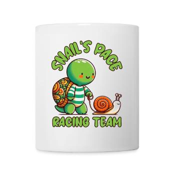 Snail's Pace Racing Team, Turtle and Snail - Mug - white - Front