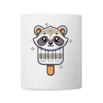 Joli motif de glace raton laveur pour l’été - Mug blanc - blanc - Devant