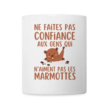 Ne Faites Pas aux gen qui naiment les marmottes - Mug blanc - blanc - Devant