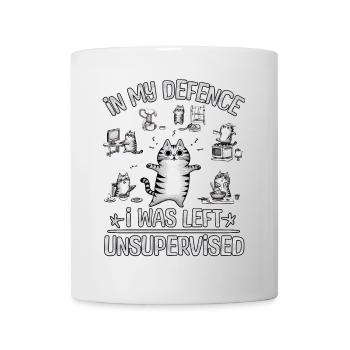 IN MY DEFENCE I WAS LEFT UNSUPERVISED - Mug - white - Front